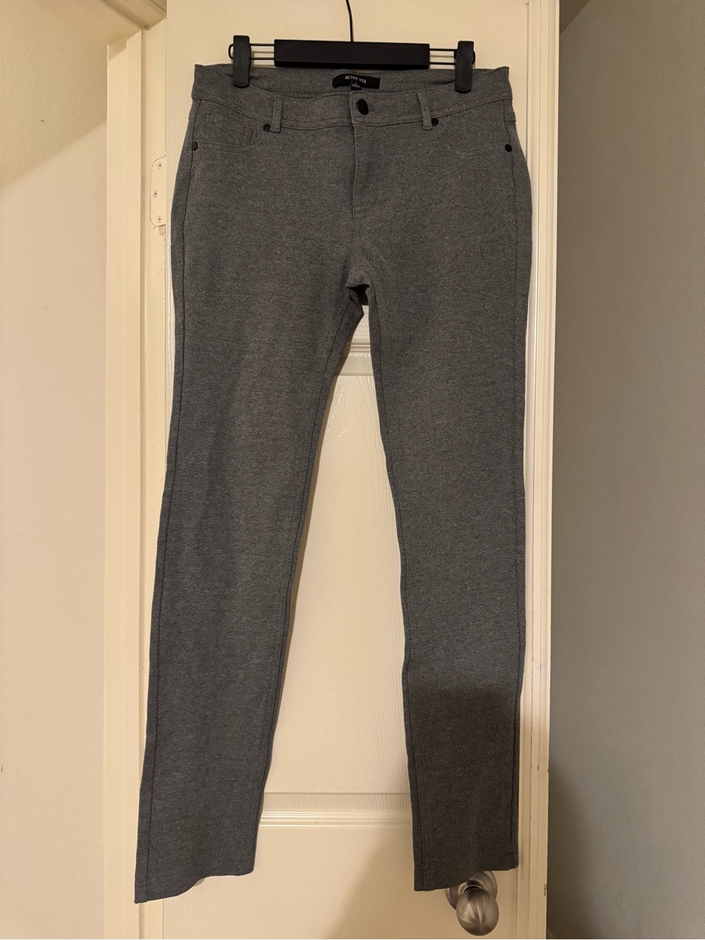 Active USA Gray Knit Slim Pants